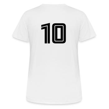 10 - Women's Breathable T-Shirt - white - Back - AI Model Female 172 dark (172cm)