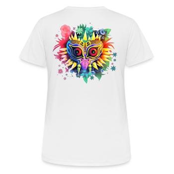 MAJOA - floral - poster - Frauen T-Shirt atmungsaktiv - Weiß - Hinten - AI Model Female 172 dark (172cm)