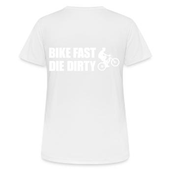 Bike almost the dirty - Women's Breathable T-Shirt - white - Back - AI Model Female 172 dark (172cm)