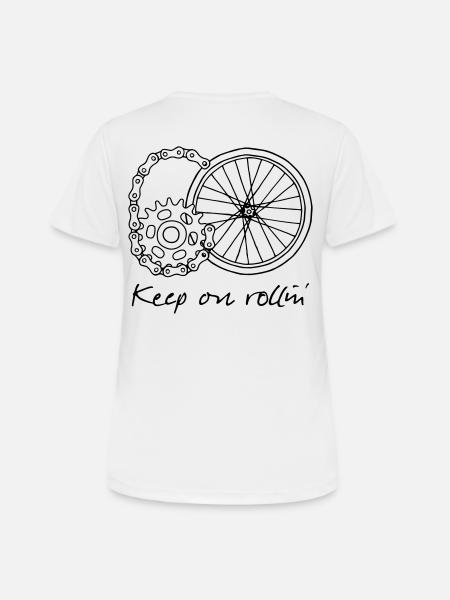 60 - Keep on rollin' - Frauen T-Shirt atmungsaktiv - Weiß