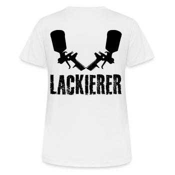 Lackierer - Frauen T-Shirt atmungsaktiv - Weiß - Hinten - AI Model Female 172 dark (172cm)