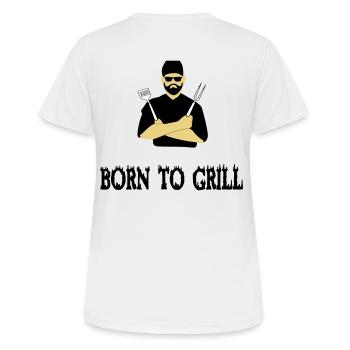 BBQ grilling - Women's Breathable T-Shirt - white - Back - AI Model Female 172 dark (172cm)