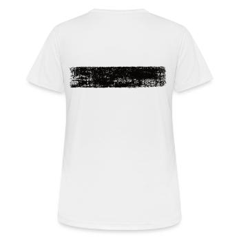 Bannière noire - T-shirt respirant Femme - blanc - Dos - AI Model Female 172 dark (172cm)