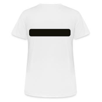 Banner schlicht rund schwarz - Frauen T-Shirt atmungsaktiv - Weiß - Hinten - AI Model Female 172 dark (172cm)
