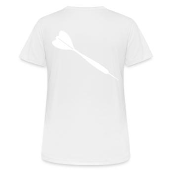 Flèche fléchette blanche - T-shirt respirant Femme - blanc - Dos - AI Model Female 172 dark (172cm)