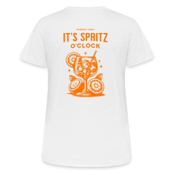 Dein Spritzzzzz!, Aperetivo zum Feiern - Frauen T-Shirt atmungsaktiv - Weiß - Hinten - AI Model Female 172 dark (172cm)