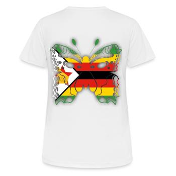 Zimbabwe - Frauen T-Shirt atmungsaktiv - Weiß - Hinten - AI Model Female 172 dark (172cm)