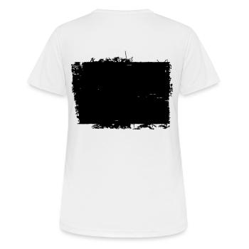 LEINWAND GRUNGE 19 6 - Frauen T-Shirt atmungsaktiv - Weiß - Hinten - AI Model Female 172 dark (172cm)