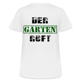 Garten - Frauen T-Shirt atmungsaktiv - Weiß - Hinten - AI Model Female 172 dark (172cm)
