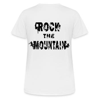 Bergsteiger - Frauen T-Shirt atmungsaktiv - Weiß - Hinten - AI Model Female 172 dark (172cm)