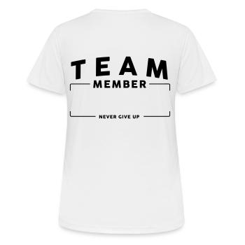 Customizable team team - Women's Breathable T-Shirt - white - Back - AI Model Female 172 dark (172cm)