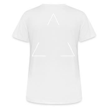 Triangle Logo - T-shirt respirant Femme - blanc - Dos - AI Model Female 172 dark (172cm)