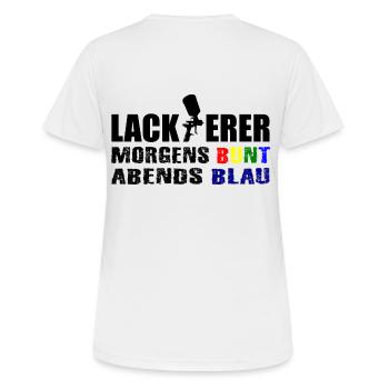 Lackierer - Frauen T-Shirt atmungsaktiv - Weiß - Hinten - AI Model Female 172 dark (172cm)