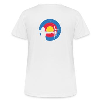 ArcLab RecurveTargetArcher-02 - T-shirt respirant Femme - blanc - Dos - AI Model Female 172 dark (172cm)