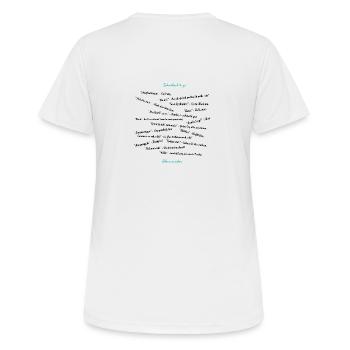 Schwäbische Sprüche - Schwäbisch Hochdeutsch To Go - Frauen T-Shirt atmungsaktiv - Weiß - Hinten - AI Model Female 172 dark (172cm)