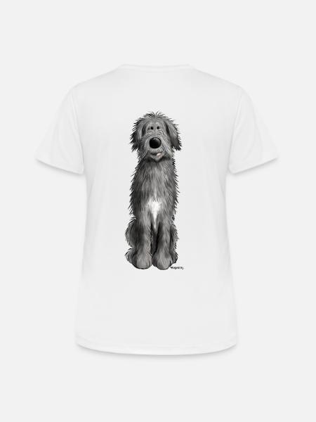 Süßer Irischer Wolfshund - Frauen T-Shirt atmungsaktiv - Weiß