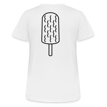 Eis am Stiel - Frauen T-Shirt atmungsaktiv - Weiß - Hinten - AI Model Female 172 dark (172cm)