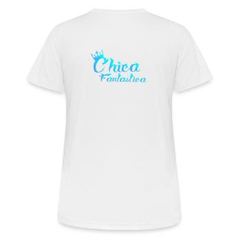 Chica Fantastica dos-santos-fashion - Frauen T-Shirt atmungsaktiv - Weiß - Hinten - AI Model Female 172 dark (172cm)