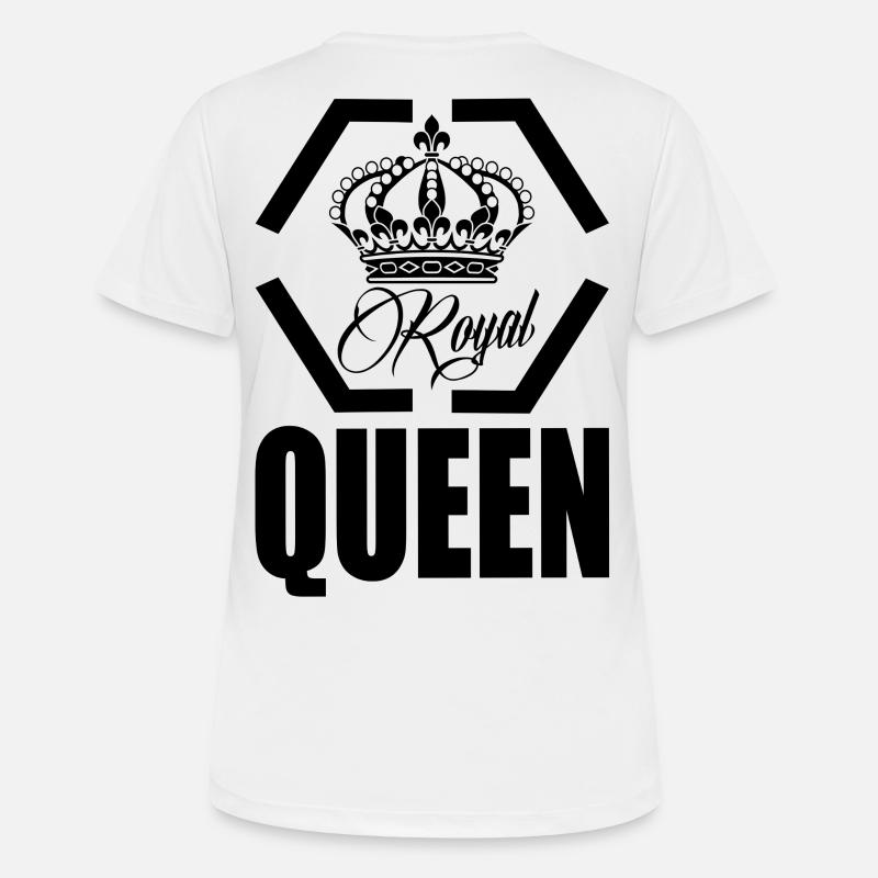 QUEEN ROYAL DESIGN (2a) - Women's Breathable T-Shirt - white