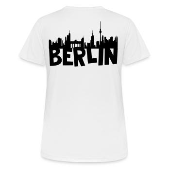 Berlin horizon - T-shirt respirant Femme - blanc - Dos - AI Model Female 172 dark (172cm)
