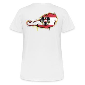 Österreich Oesterreich Austria Alpen Alps Mountain - Frauen T-Shirt atmungsaktiv - Weiß - Hinten - AI Model Female 172 dark (172cm)