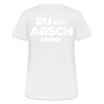 You're ass bombshell - Women's Breathable T-Shirt - white - Back - AI Model Female 172 dark (172cm)