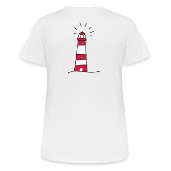 lighthouse - Women's Breathable T-Shirt - white - Back - AI Model Female 172 dark (172cm)