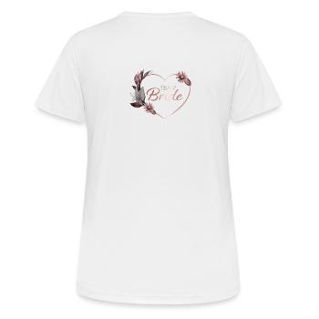 Équipe Bride JGA - T-shirt respirant Femme - blanc - Dos - AI Model Female 172 dark (172cm)