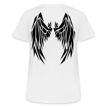 2reborn Wings Angel Flügel Engelflügel 13 - Frauen T-Shirt atmungsaktiv - Weiß - Hinten - AI Model Female 172 dark (172cm)
