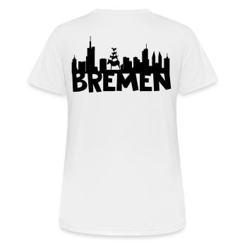 Brême horizon - T-shirt respirant Femme - blanc - Dos - AI Model Female 172 dark (172cm)