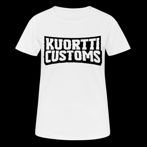 kuortti_customs_logo_main - naisten tekninen t-paita