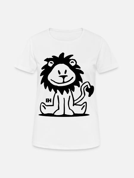Löwe - Frauen T-Shirt atmungsaktiv - Weiß
