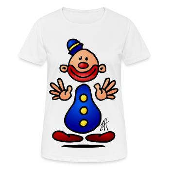 Clown - Frauen T-Shirt atmungsaktiv - Weiß - Vorne - AI Model Female 172 dark (172cm)