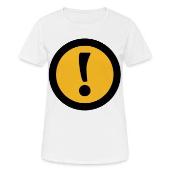 Achtung - Frauen T-Shirt atmungsaktiv - Weiß - Vorne - AI Model Female 172 dark (172cm)