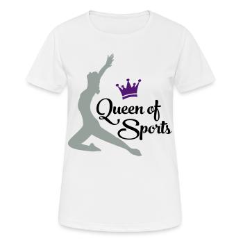 sport - Frauen T-Shirt atmungsaktiv - Weiß - Vorne - AI Model Female 172 dark (172cm)
