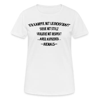 Kämpfe mit stolz - Frauen T-Shirt atmungsaktiv - Weiß - Vorne - AI Model Female 172 dark (172cm)