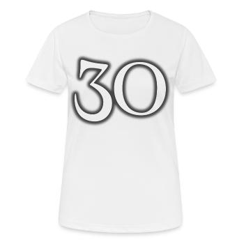 30 - Women's Breathable T-Shirt - white - Front - AI Model Female 172 dark (172cm)