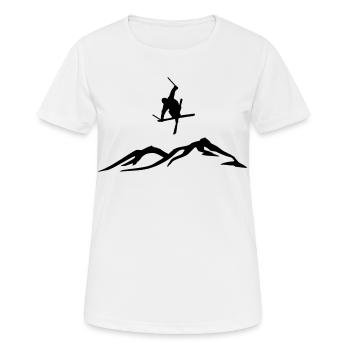 Ski Freestyler - Frauen T-Shirt atmungsaktiv - Weiß - Vorne - AI Model Female 172 dark (172cm)