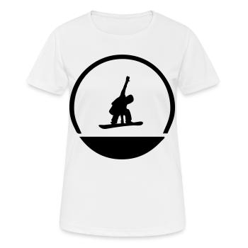 Snowboarder Emblem - Frauen T-Shirt atmungsaktiv - Weiß - Vorne - AI Model Female 172 dark (172cm)