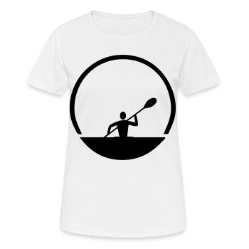 Kanu Emblem - Frauen T-Shirt atmungsaktiv - Weiß - Vorne - AI Model Female 172 dark (172cm)