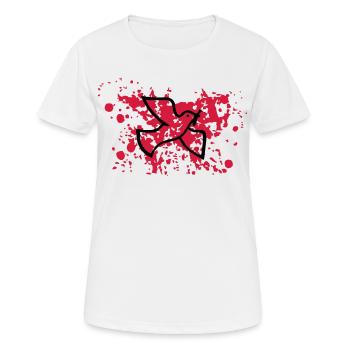 Colombe de la paix dans le sang - T-shirt respirant Femme - blanc - Devant - AI Model Female 172 dark (172cm)