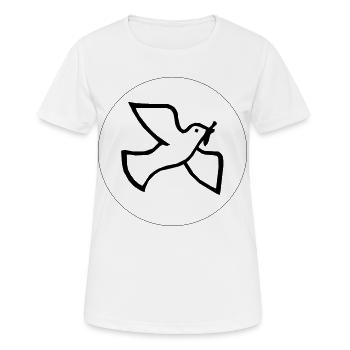 Friedenstaube - Frauen T-Shirt atmungsaktiv - Weiß - Vorne - AI Model Female 172 dark (172cm)