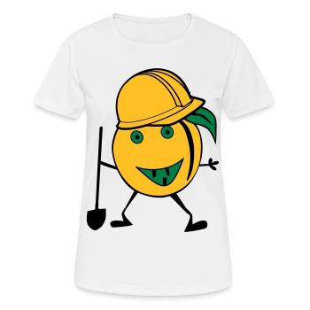 travailleur de la construction d'orange - T-shirt respirant Femme - blanc - Devant - AI Model Female 172 dark (172cm)