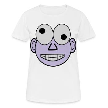 funny face - T-shirt respirant Femme - blanc - Devant - AI Model Female 172 dark (172cm)
