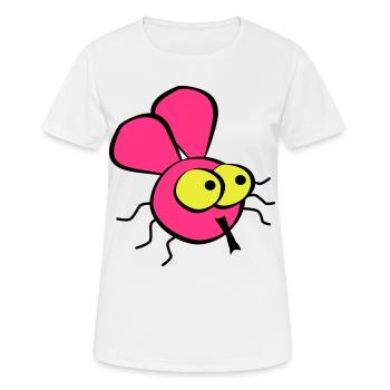 Fliege - Frauen T-Shirt atmungsaktiv - Weiß - Vorne - AI Model Female 172 dark (172cm)