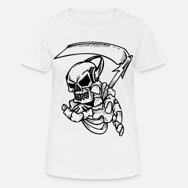Skelett mit Sense - Women's Breathable T-Shirt - white