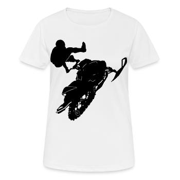 Snowmobile cleasanna tiománaí - Women's Breathable T-Shirt - white - Front - AI Model Female 172 dark (172cm)