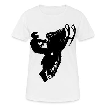 Snowmobile cleasanna tiománaí - Women's Breathable T-Shirt - white - Front - AI Model Female 172 dark (172cm)