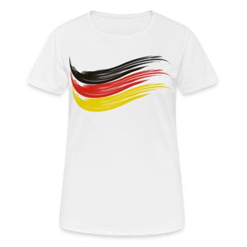 NATIONAL FLAG OF GERMANY - Women's Breathable T-Shirt - white - Front - AI Model Female 172 dark (172cm)
