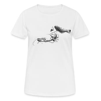 Wels - Frauen T-Shirt atmungsaktiv - Weiß - Vorne - AI Model Female 172 dark (172cm)